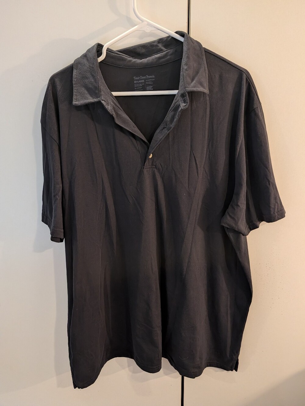 Fresh Clean Threads Classic Men's 2XL Dark Gray Polo Shirt